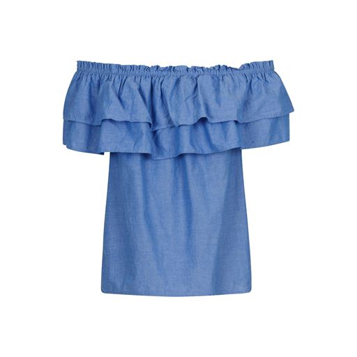 Neo Noir Austin Chambray Top, Blå, 40