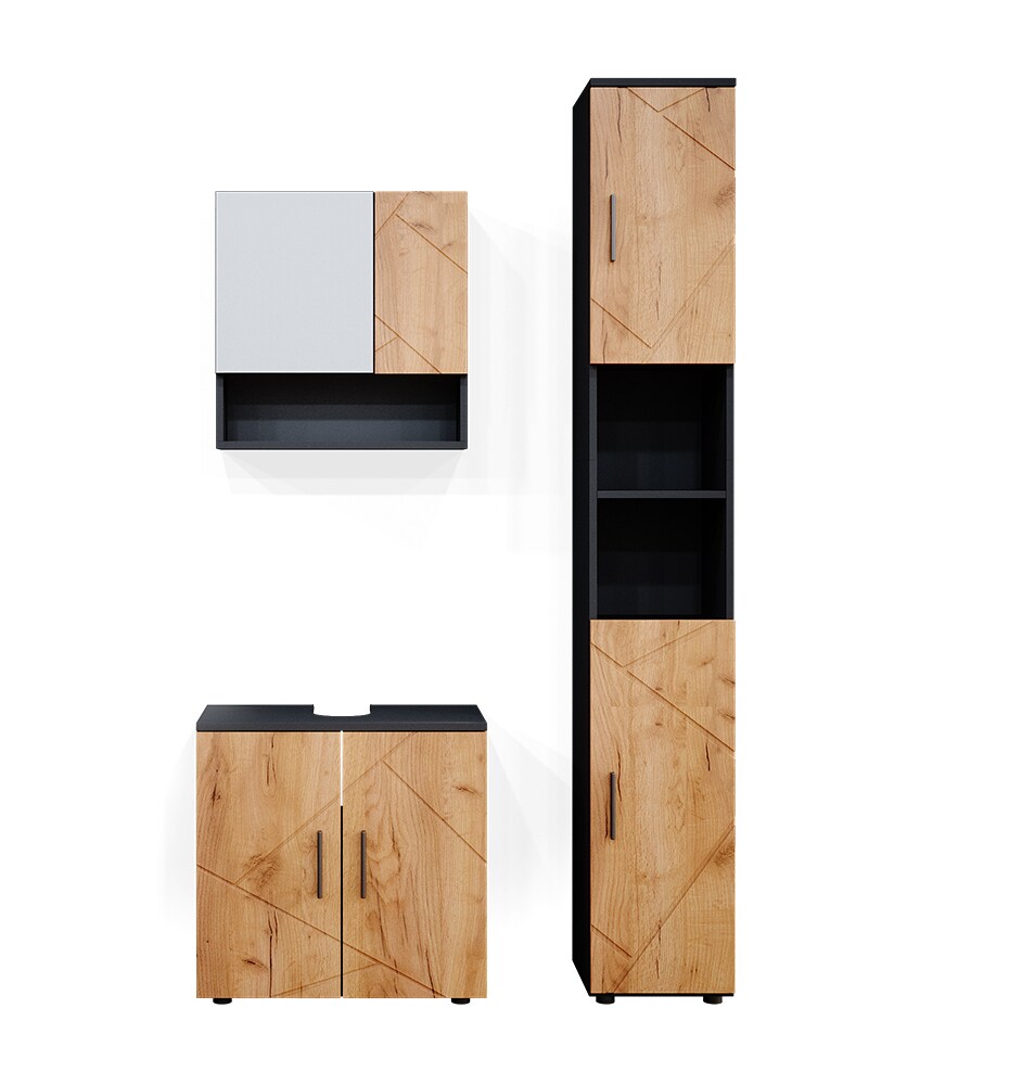 Vicco Badmöbel Set Badezimmermöbel Irma Spiegelschrank Unterschrank Hochschrank