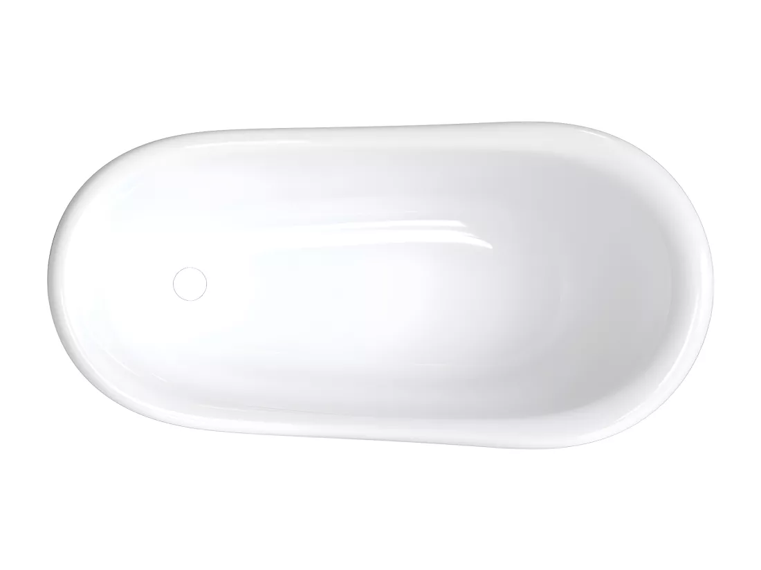 baignoire îlot OMNIRES ATENA M+ 157X77 CM couleur : blanc finition : brillant