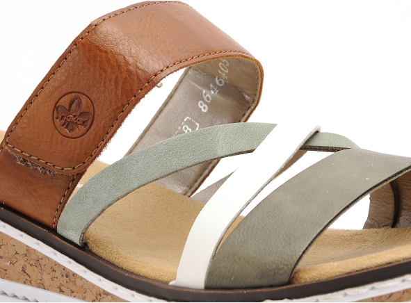 Rieker mules et sabots plats femme v3652 multicolore