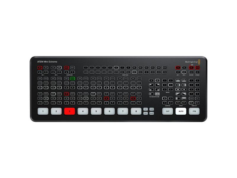 Blackmagic Design Bildmischer ATEM Mini Extreme Bildmischer zum Erstellen von bezahlbaren Multicam-Liveproduktionen mit erweiterten Broadcast-Funktionen