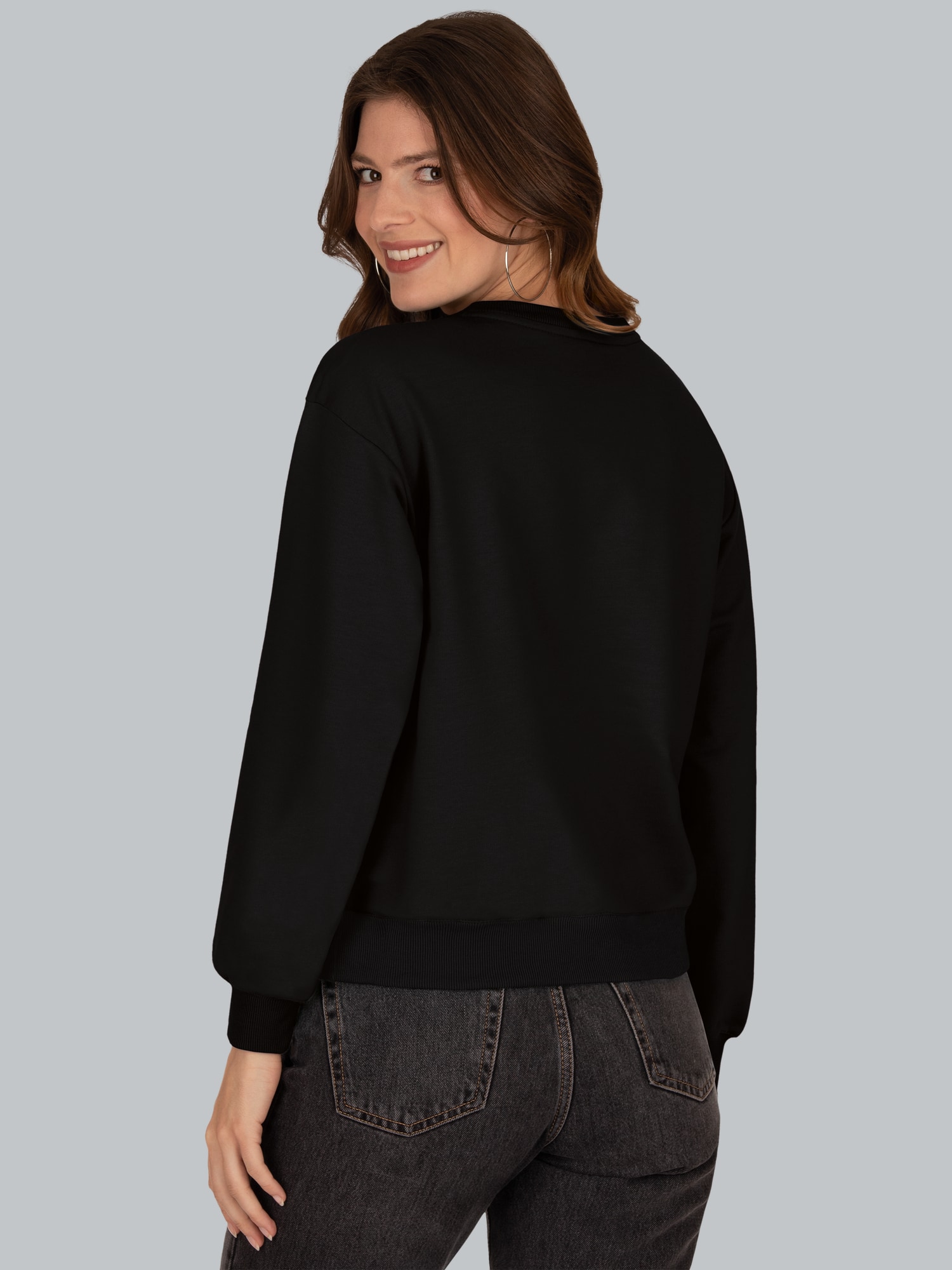 Dünnes Sweatshirt Schwarz