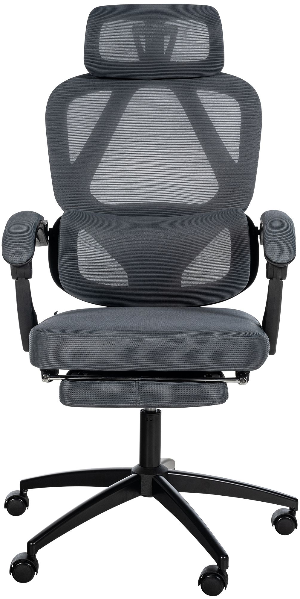 CLP Bürostuhl Gander Ergonomisch I Verstellbare Kopfstütze I Fußstütze, Lendenwirbelstütze, 360° Drehstuhl I 135° Kippfunktion
