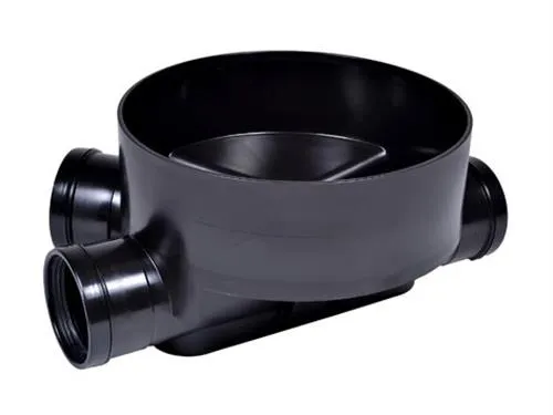 Rense-insp.brønd 315-160mm T4 - lige gennemløb og H. tilløb for glat rør. Wavin PP