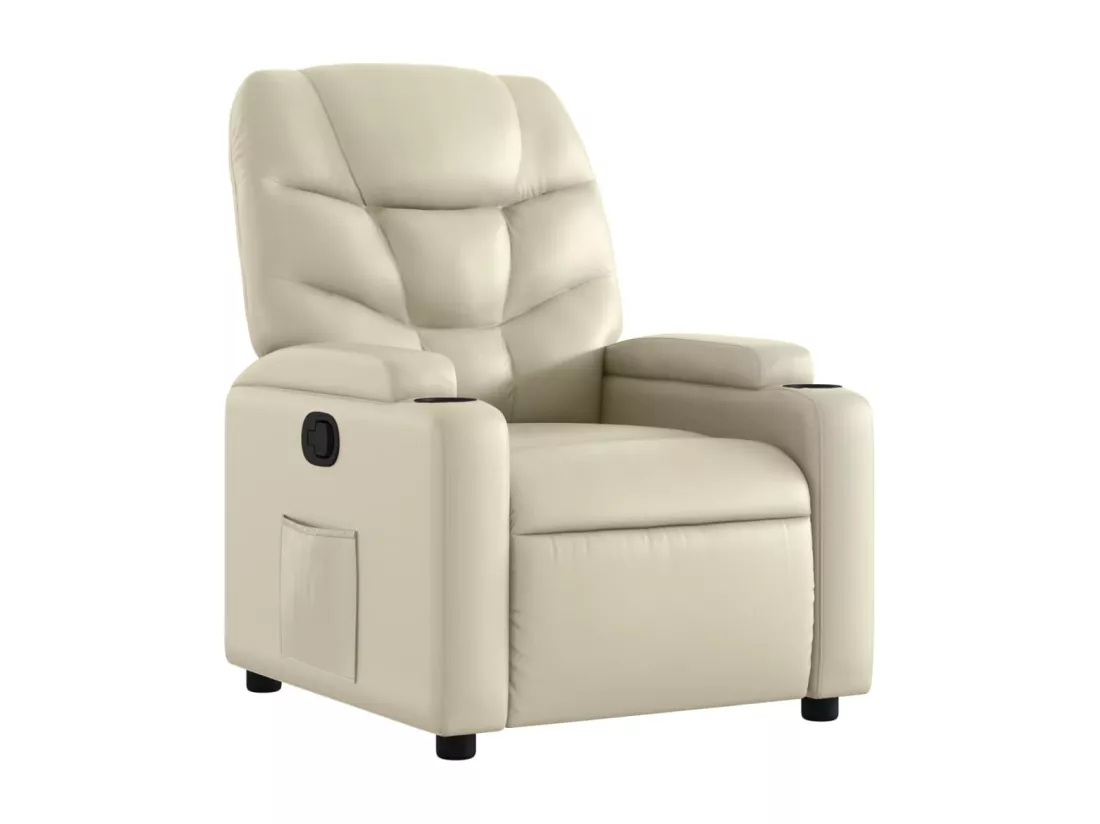 Fauteuil inclinable Crème Similicuir