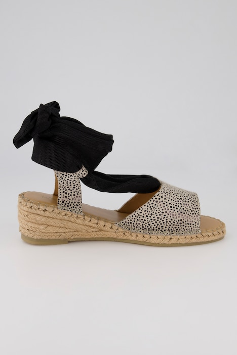 Leder-Espadrilles, Bast-Sohle, Weite-H