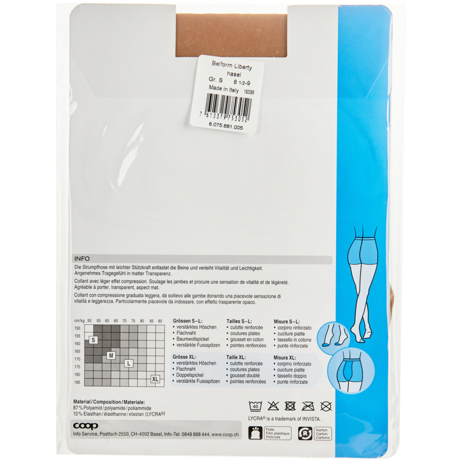 Avela Strumpfhose Belform Liberty Hasel