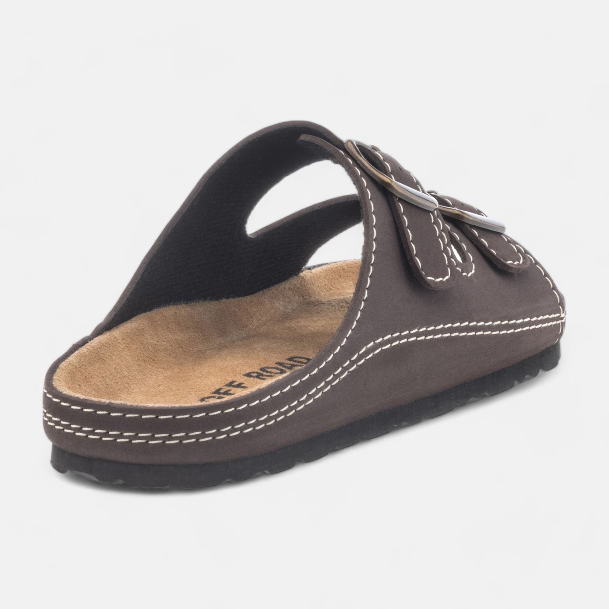 Mules semelle liège Homme marron