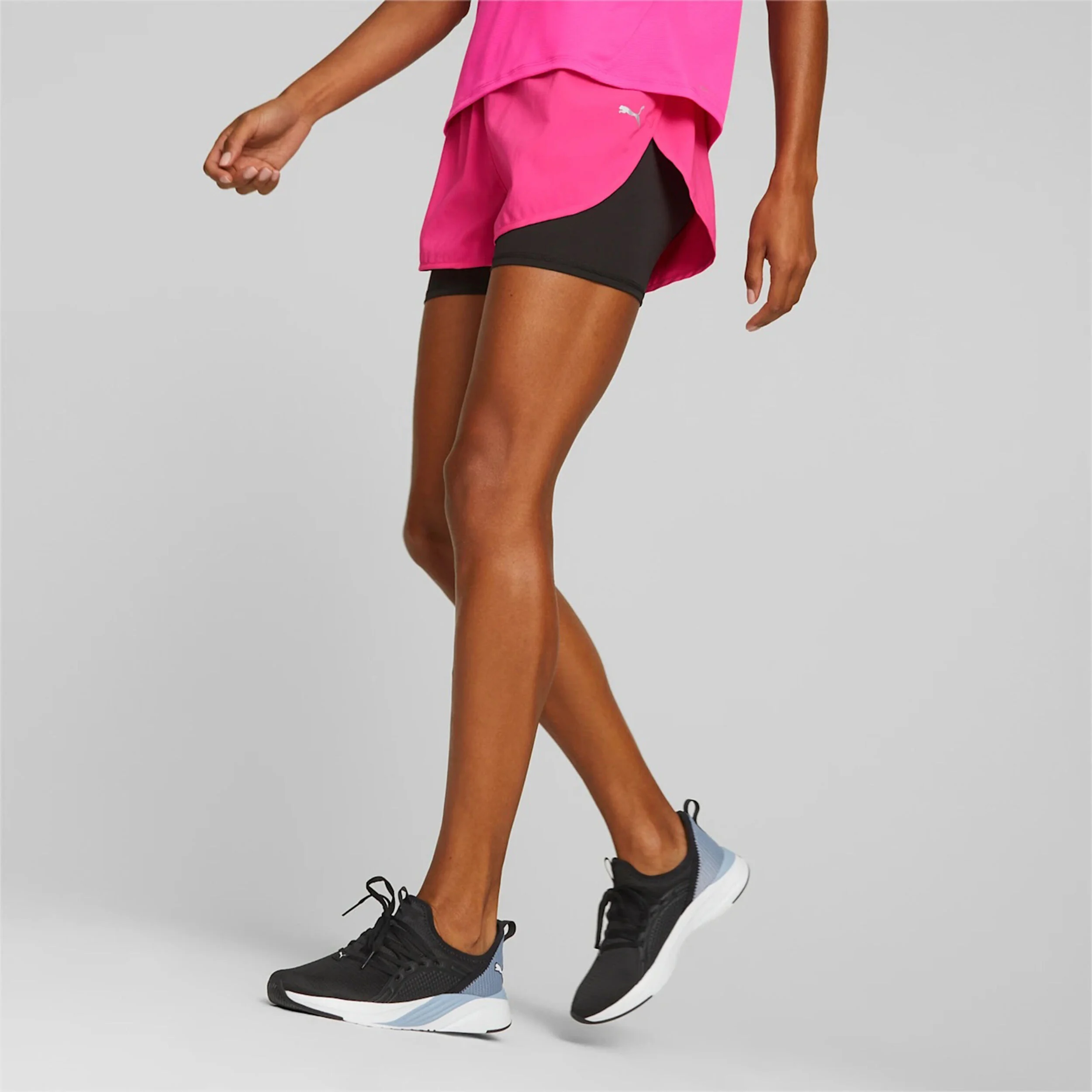 Puma Run Favorite Woven 2in1 3in Short De Running Femmes - Pink , Noir