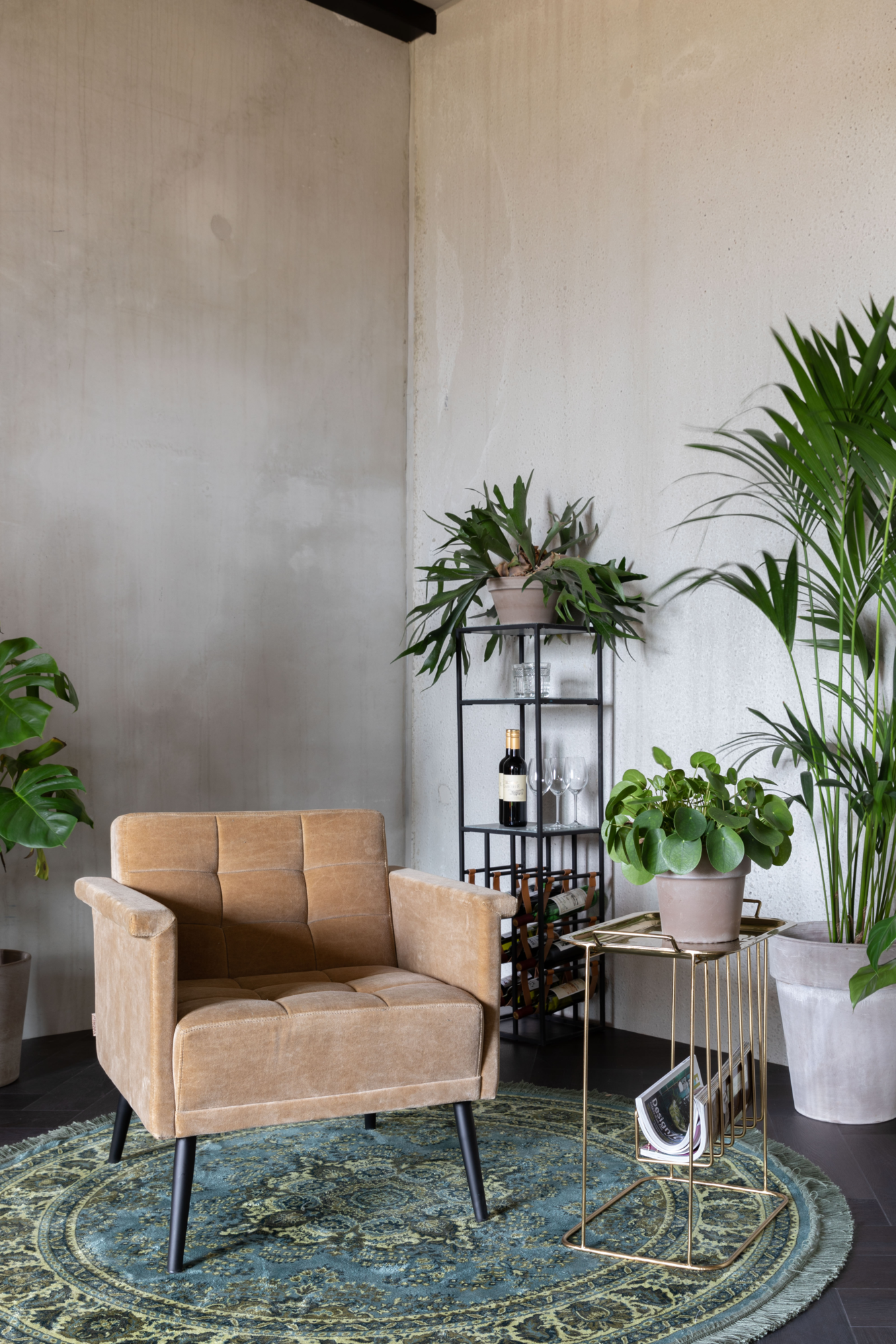 Dutchbone Vloerkleed Bodega Groen