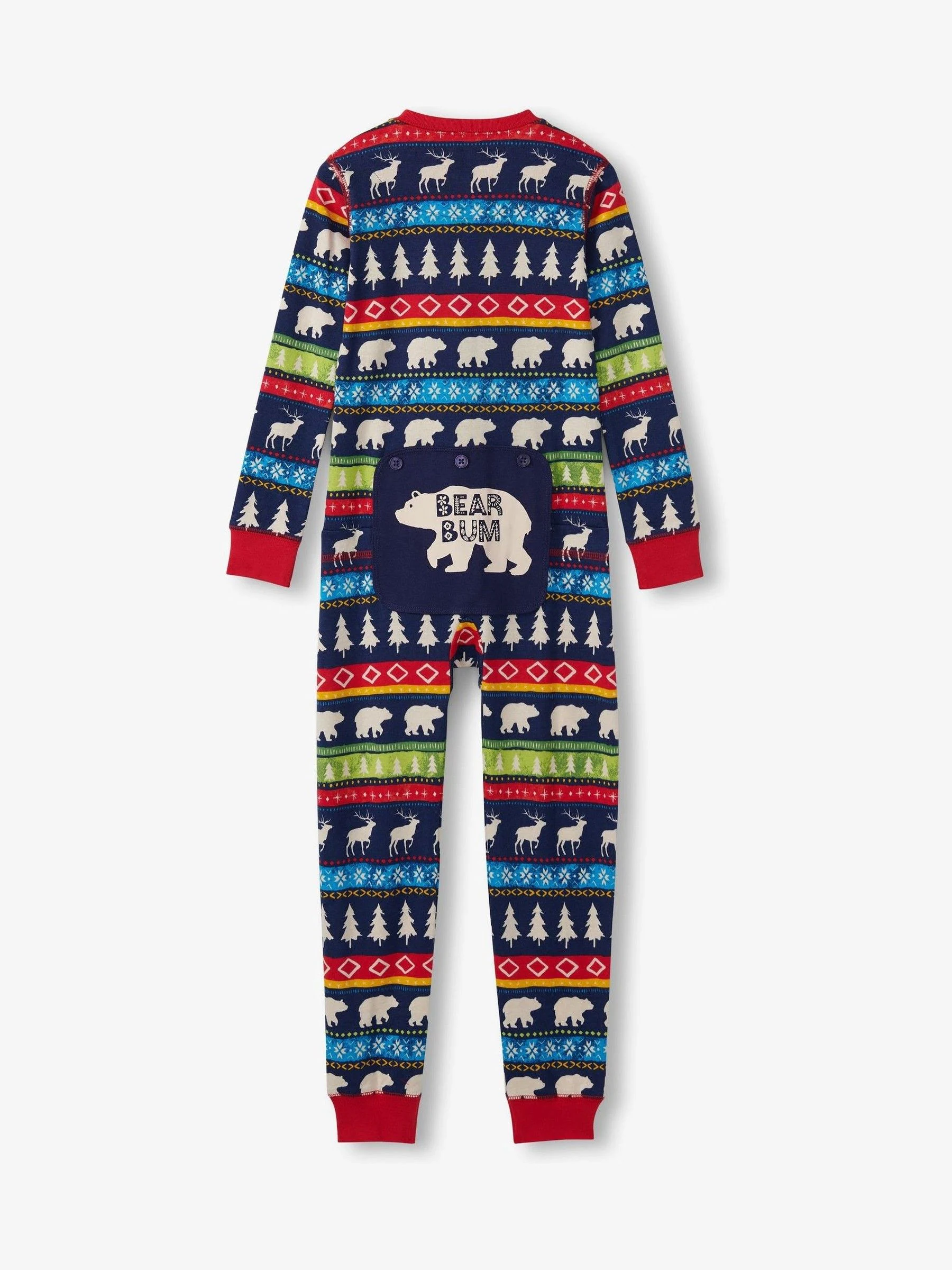 Marineblauw - Hatley Fair Isle Christmas All-In-One