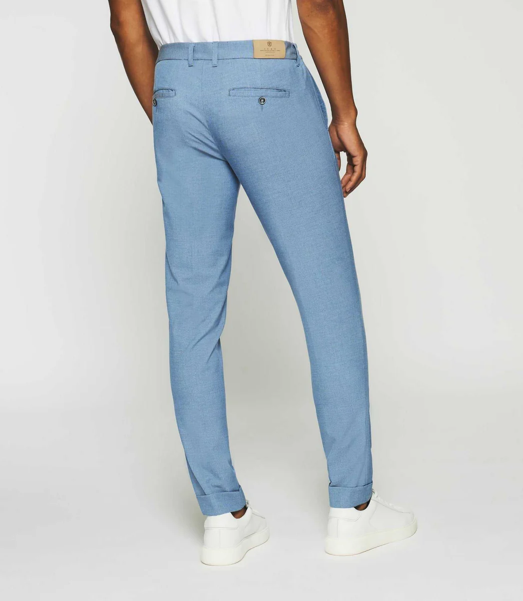 Pantalon chino stretch bleu POUVOIR