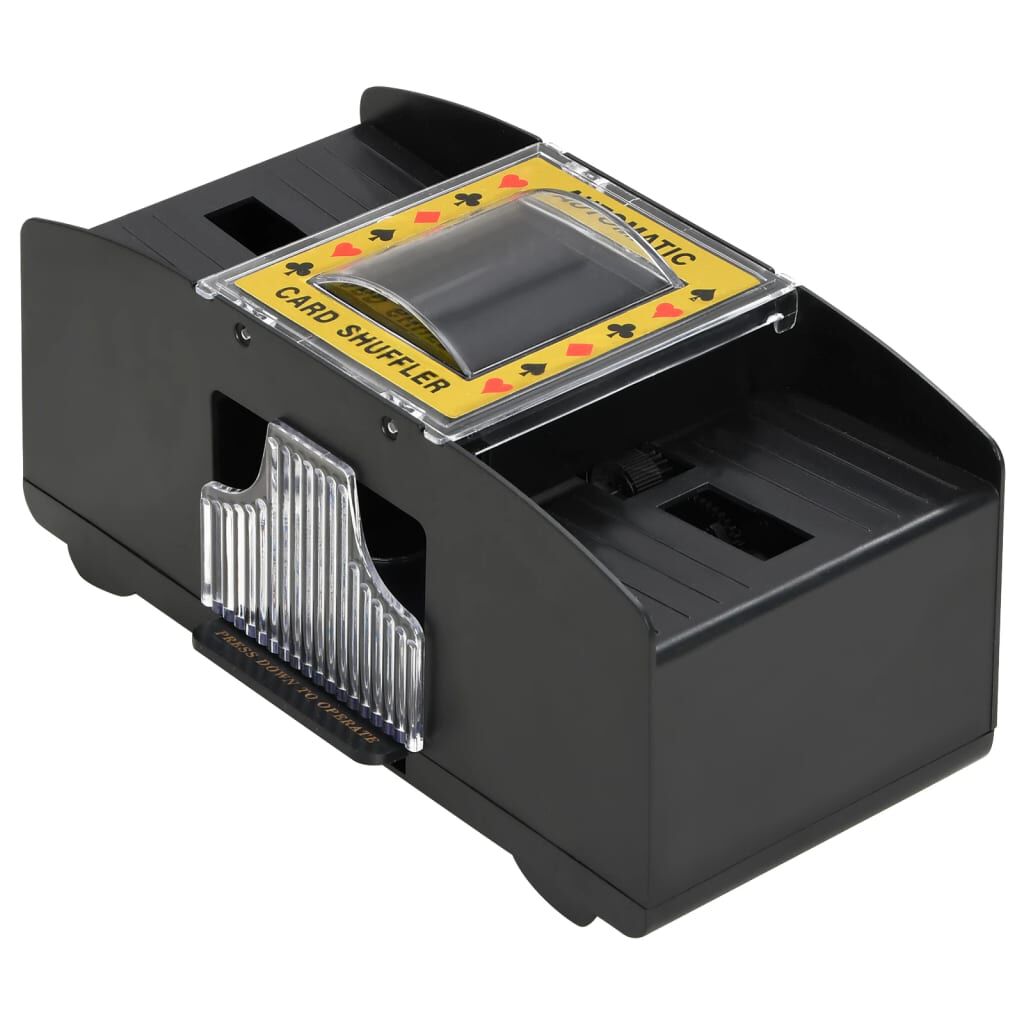 vidaXL Automatische kaartenschudmachine, zwart, voor 2 decks