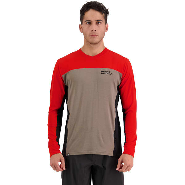 Maillot VTT MONS ROYALE REDWOOD ENDURO VLS ALU RETRO RED/BLACK/WALNUT