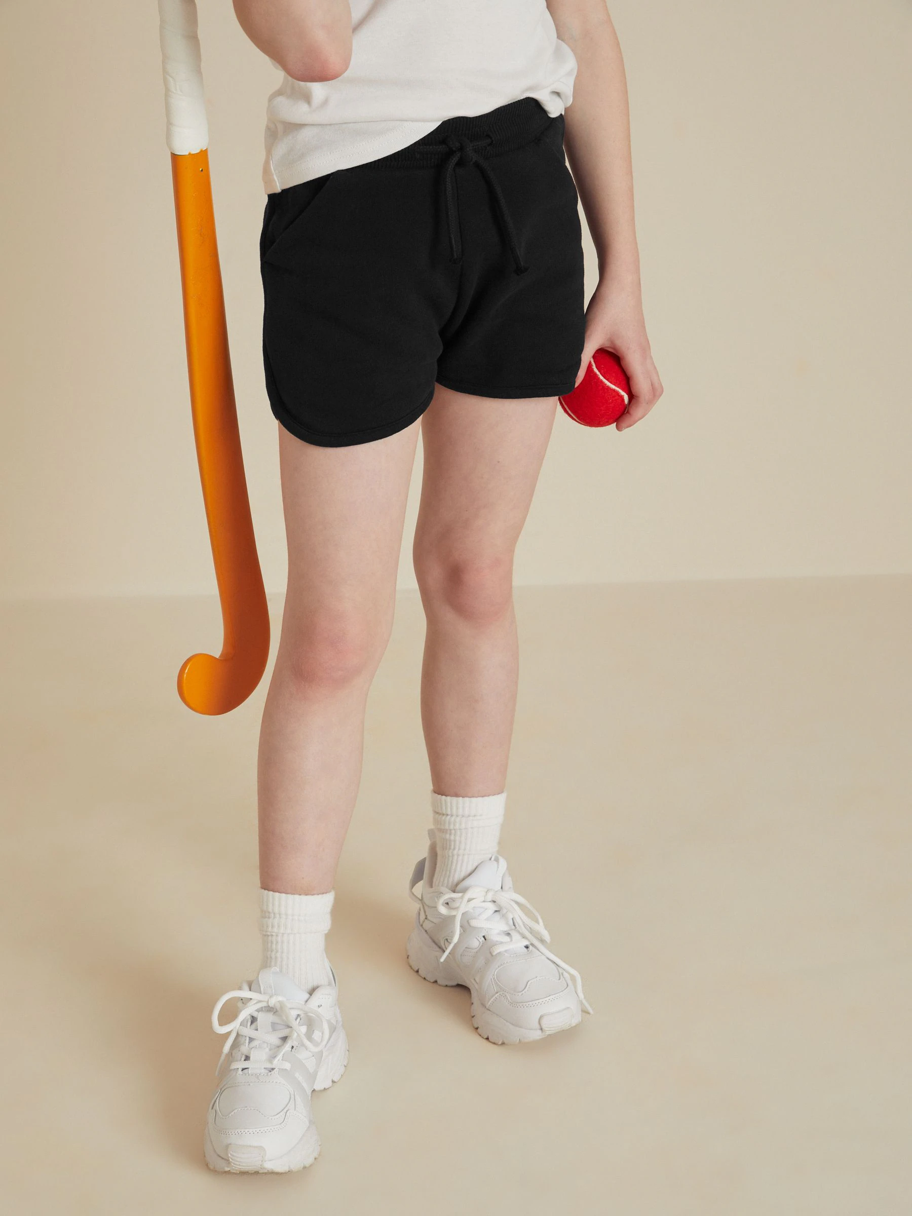 Zwart - Jersey short (3-16 jr)