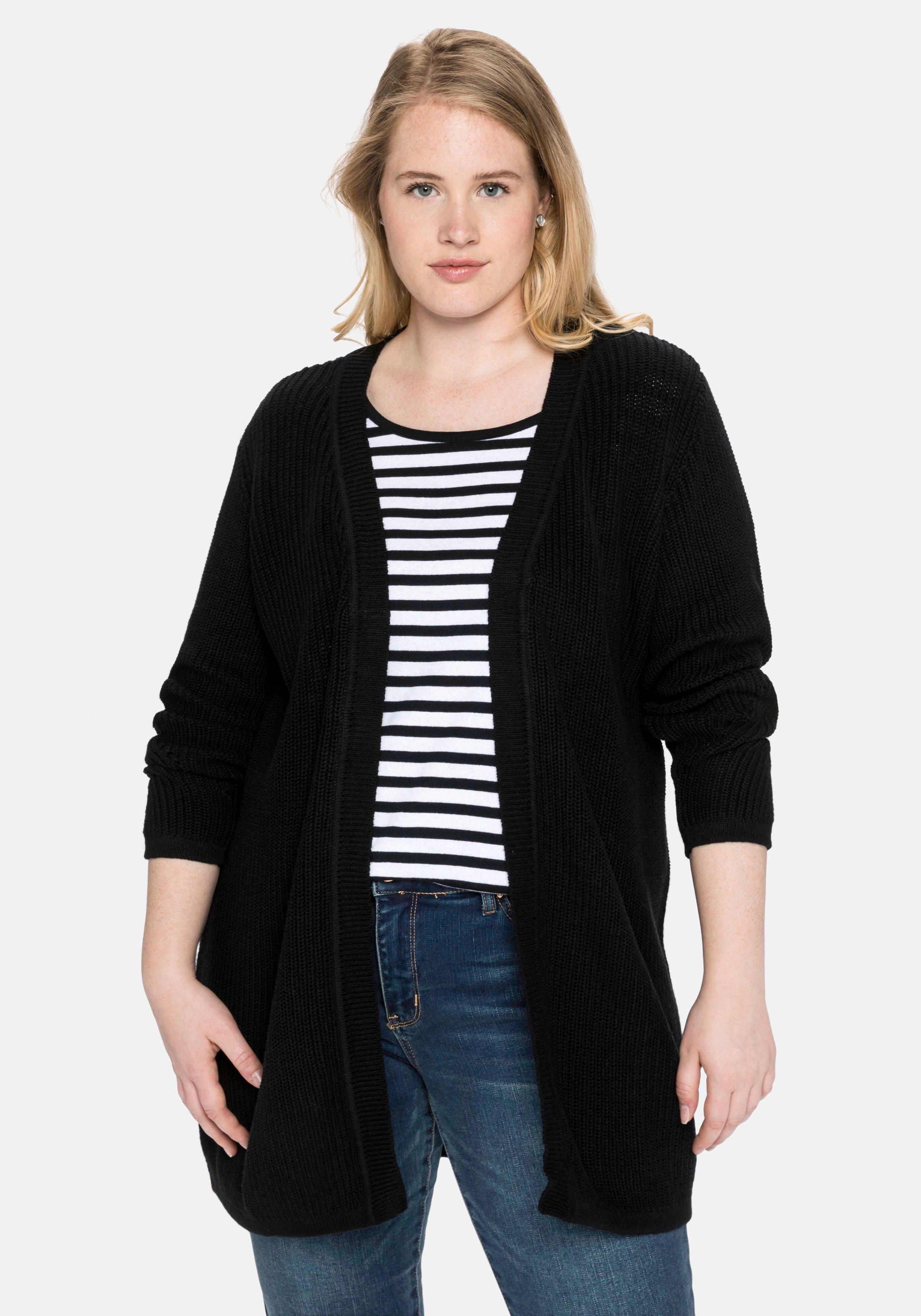 Cardigan aus Grobstrick, in offener Form