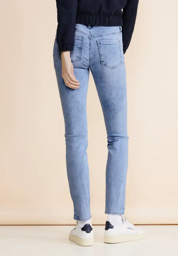 Slim Fit indigo Jeans - heavy indigo bleach