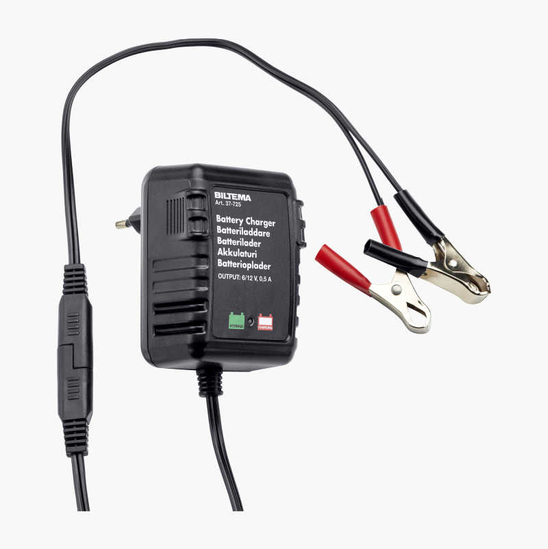 Batterilader 6/12 V, 0,5 A