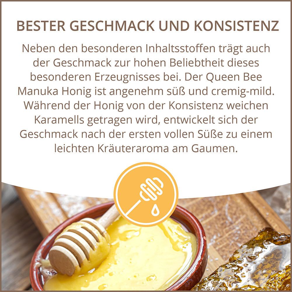 NZ QueenBee MANUKA HONIG MGO 400+ 250G