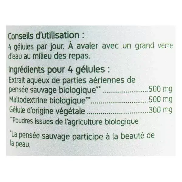 Nat & Form Bio Pensée Sauvage 200 gélules végétales