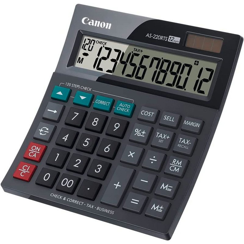 Calculatrice de bureau Canon AS-220RTS - 12 chiffres