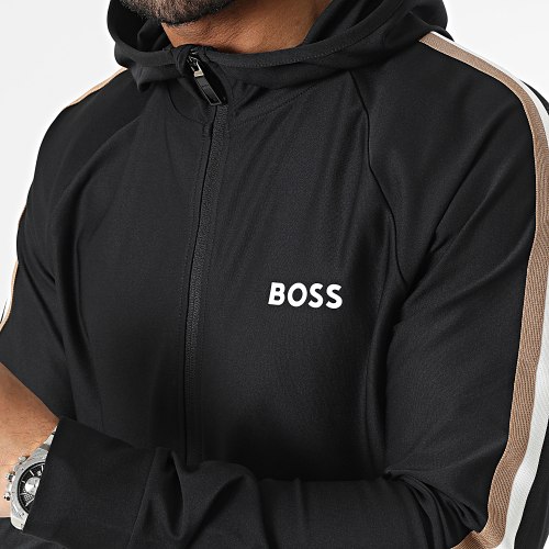 Veste Zippée Capuche A Bandes Sicon MB 1 50504552 Noir