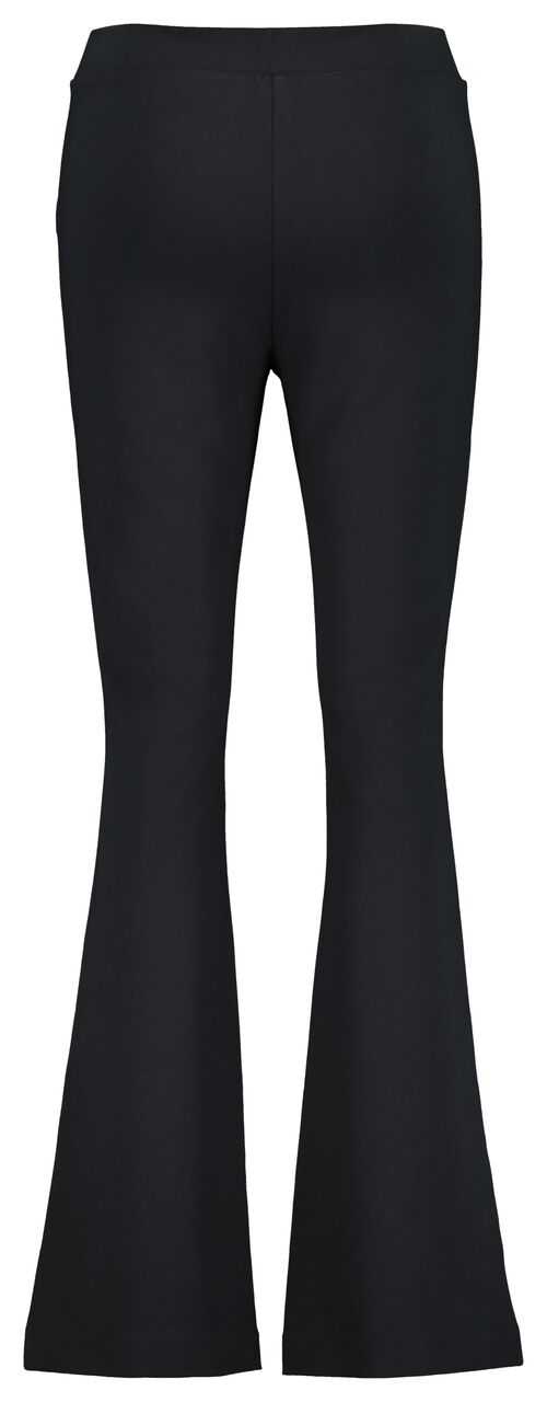 pantalon femme flared noir