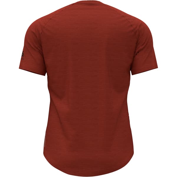 T-shirt randonnée ODLO MC MERINO 130 SWISS P KETCHUP MELANGE