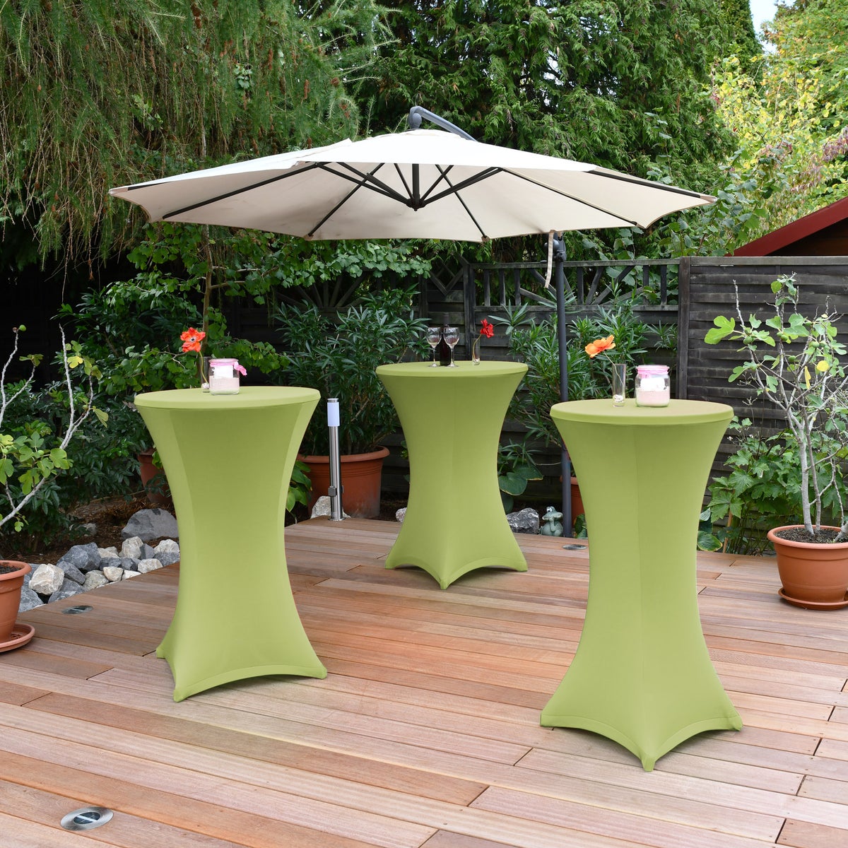 Beautissu Stella statafelhoes Ø 80 cm lichtgroen