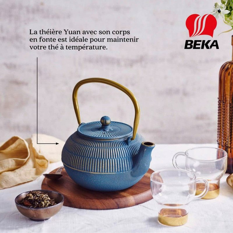 Théière en fonte Yuan - 0.9 L, bleu