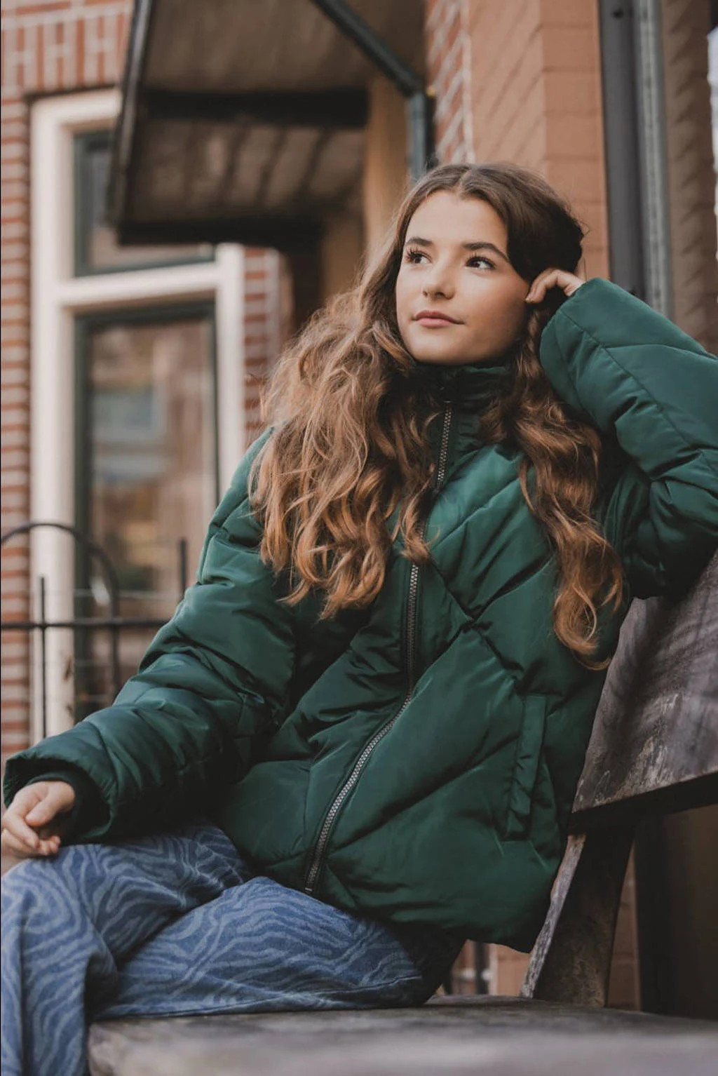 LOOXS 10sixteen gewatteerde jas groen