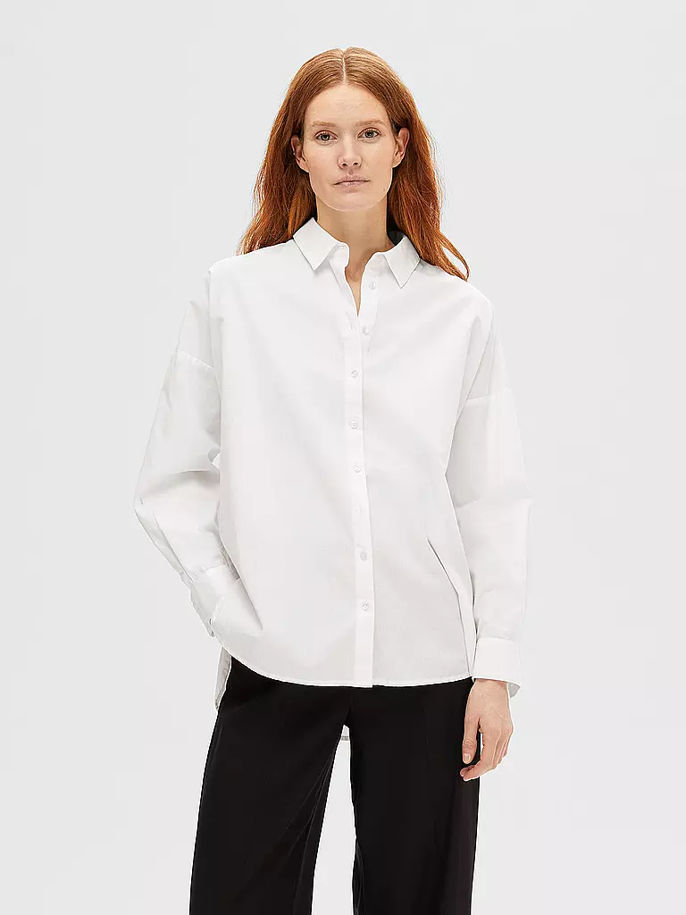 SELECTED FEMME Hemdbluse SLFDINA-SANNI weiss