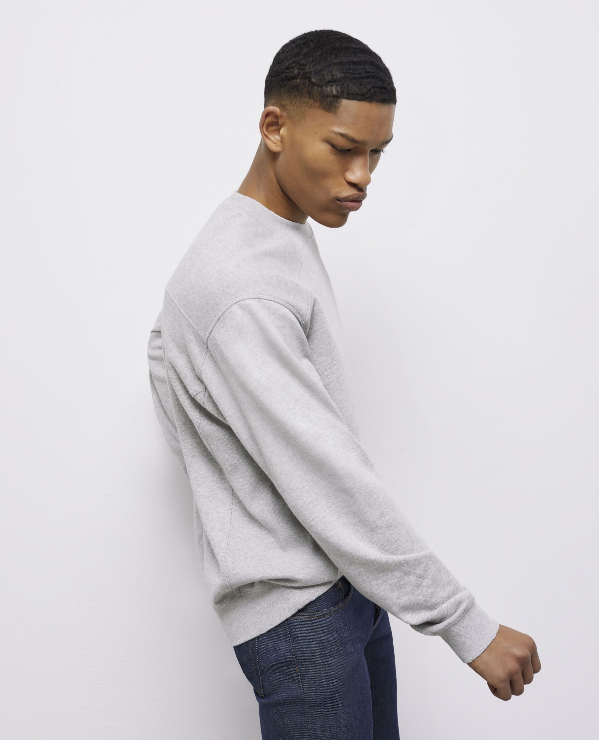 Sweatshirt gris clair avec logo