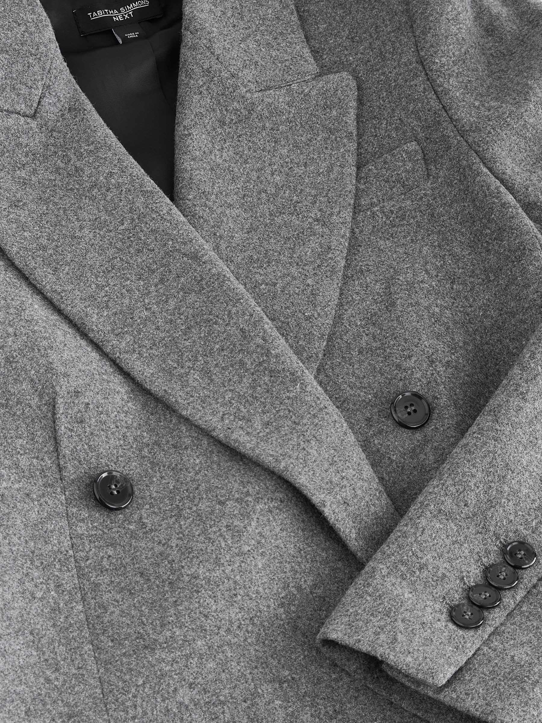 Grijs - Tabitha Simmons X Next Wool Blend Double Breasted Blazer