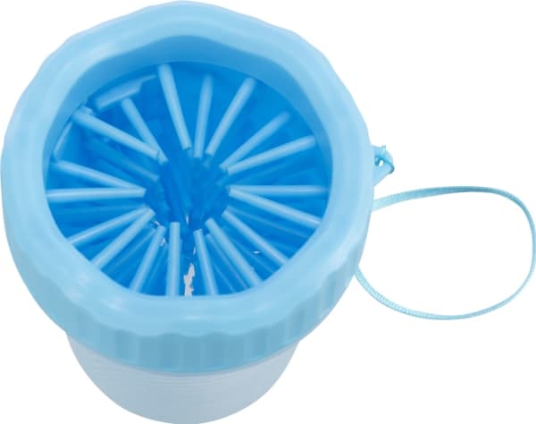 Trixie Paw cleaner, silicone/PP, S–M, blue