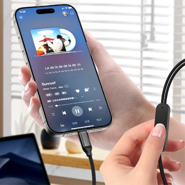 til f.eks. iPhone 15 USB-C han til 3,5 mm hun AUX telefonadapter