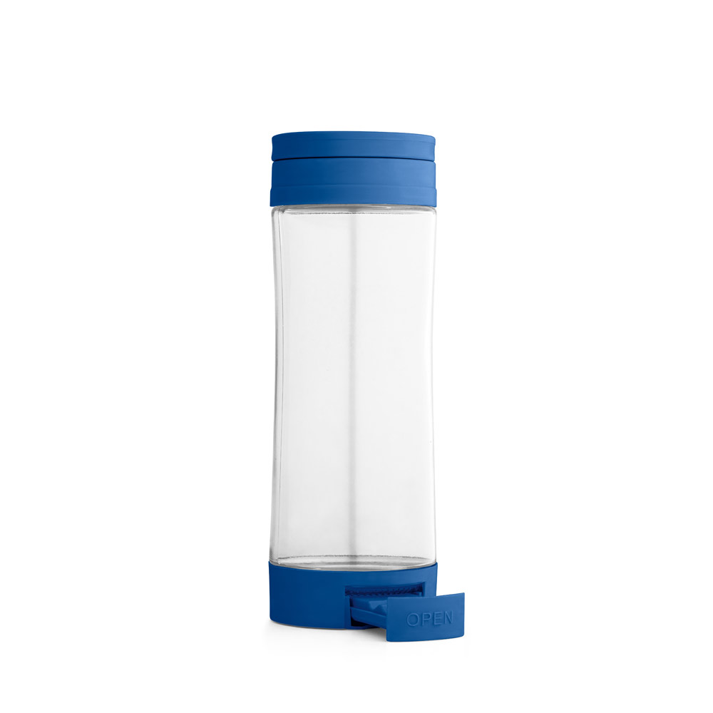 hi!dea 94783 - Bouteille de sport 390mL en verre avec bouchon en PP