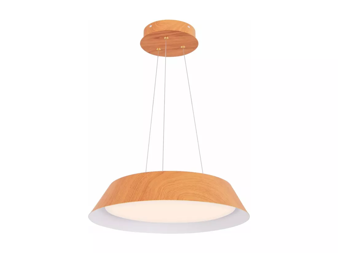 Lustre suspension moderne, luminaire led à lumière chaude 3000 k, ø 40 cm, naturel
