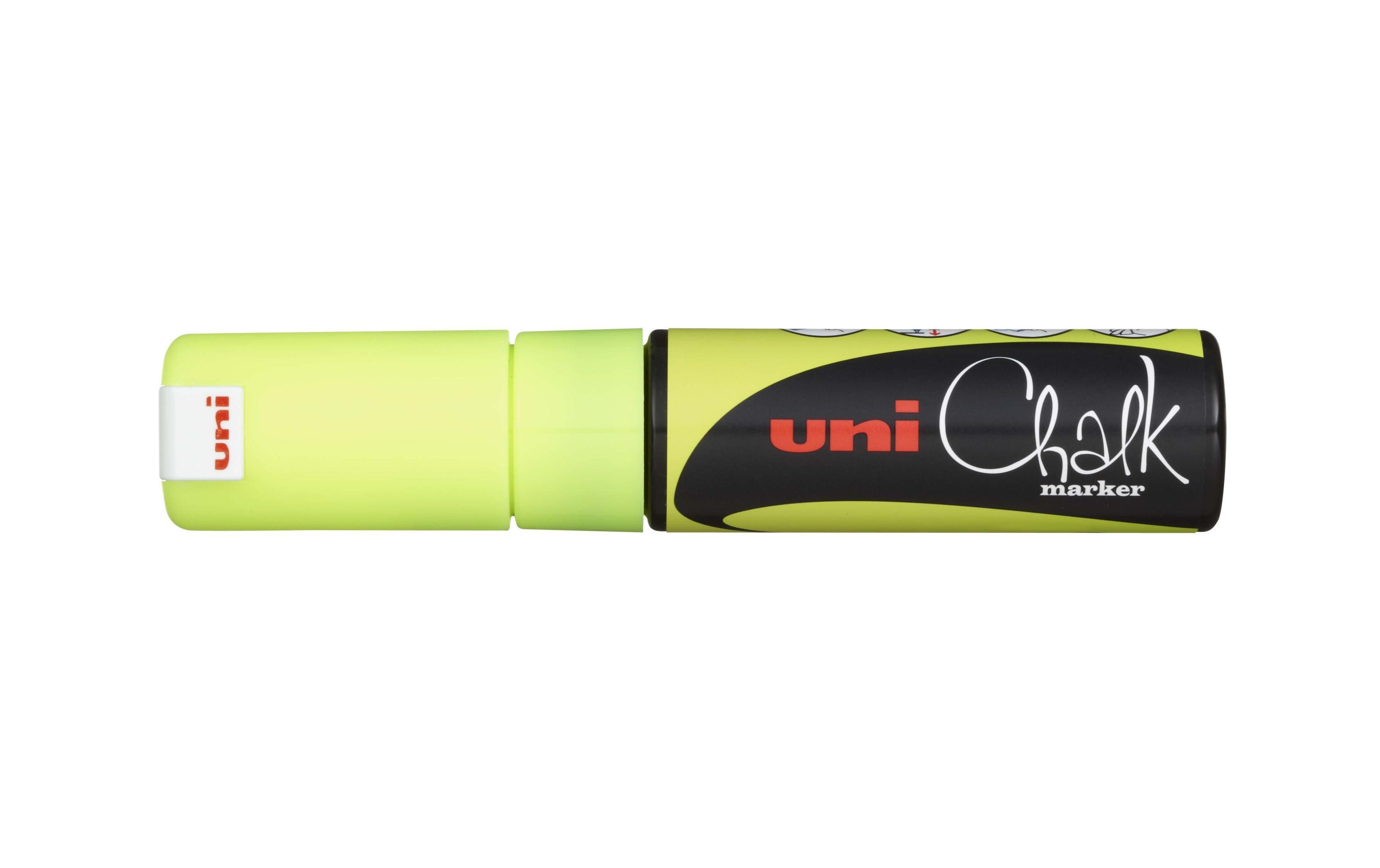 Kreidemarker Uni CHALK 8 mm Fluo GelbGelber Kreidemarker