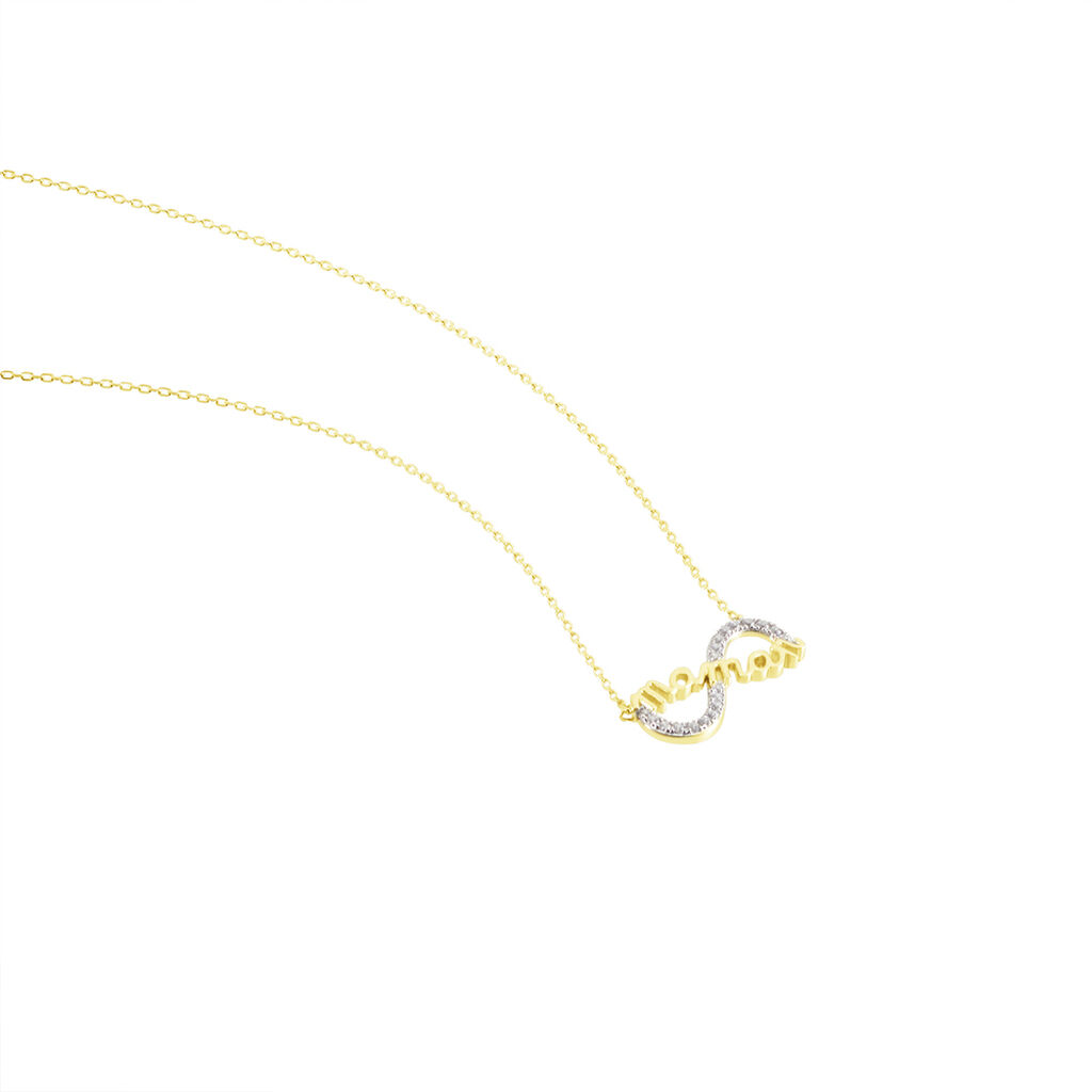 Collier Heimdall Or Jaune Oxyde De Zirconium