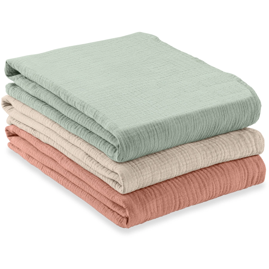 hauck Spucktücher Cuddle N Clean 3er Set SageBeigeCork