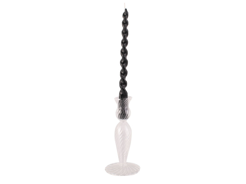Candle Holder Swirl PT3729BK Black