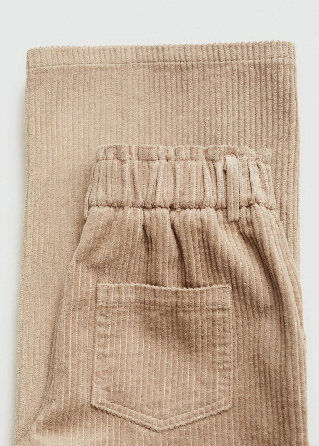 Mango Kids corduroy wide leg broek lichtbruin
