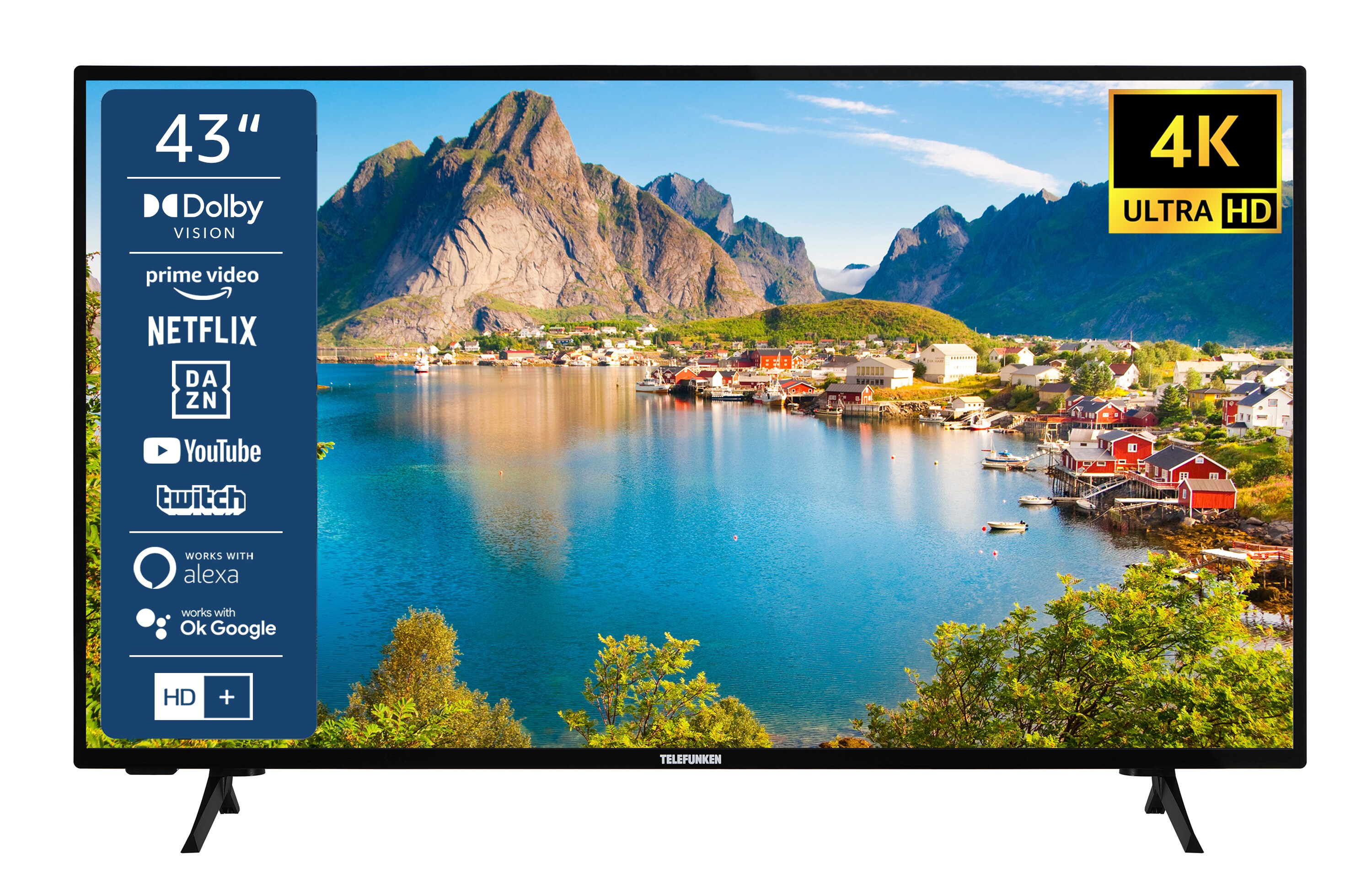 Telefunken XU43SN550S 43 Zoll UHD Smart TV