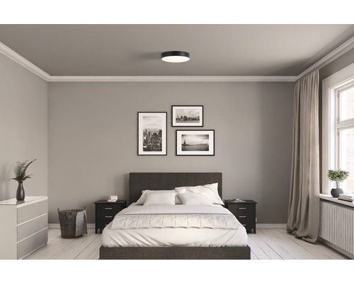 LED plafondlamp 12W 800 lm 3000K Ø 33 cm Slimline wit/zwart