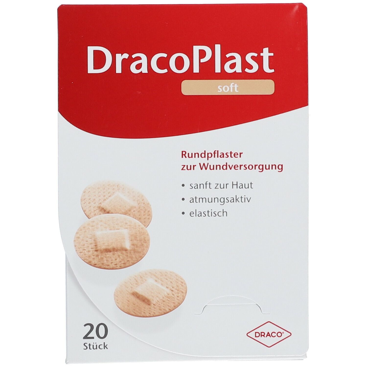Dracoplast Soft Rundpflaster hautfarben 2,2 cm