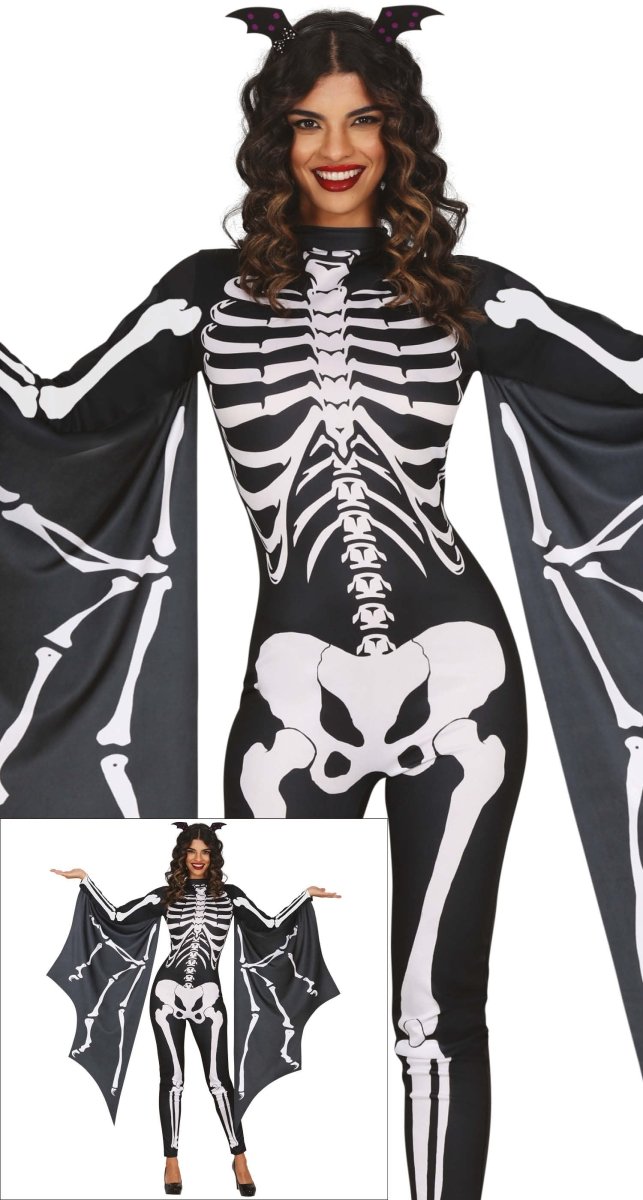 Halloween Kostuum Dames Vleermuis Skelet