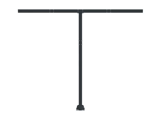 Jeu de poteaux d'auvent anthracite 300x245 cm fer
