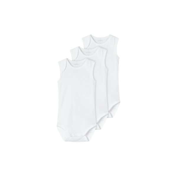 Name It Romper Zonder Mouw 3-Pack Bright White