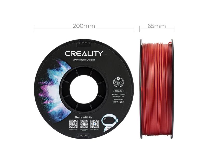 Creality Filament ABS, Rot, 1.75 mm, 1 kg ABS 3D Drucker Filament